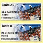 Nº 16. Etiqueta nº 1 Feria del Sello 2016. 4 Tarifas