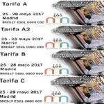 Nº 17. Etiqueta nº 1 FERIA SELLO 2017. 4 Tarifas